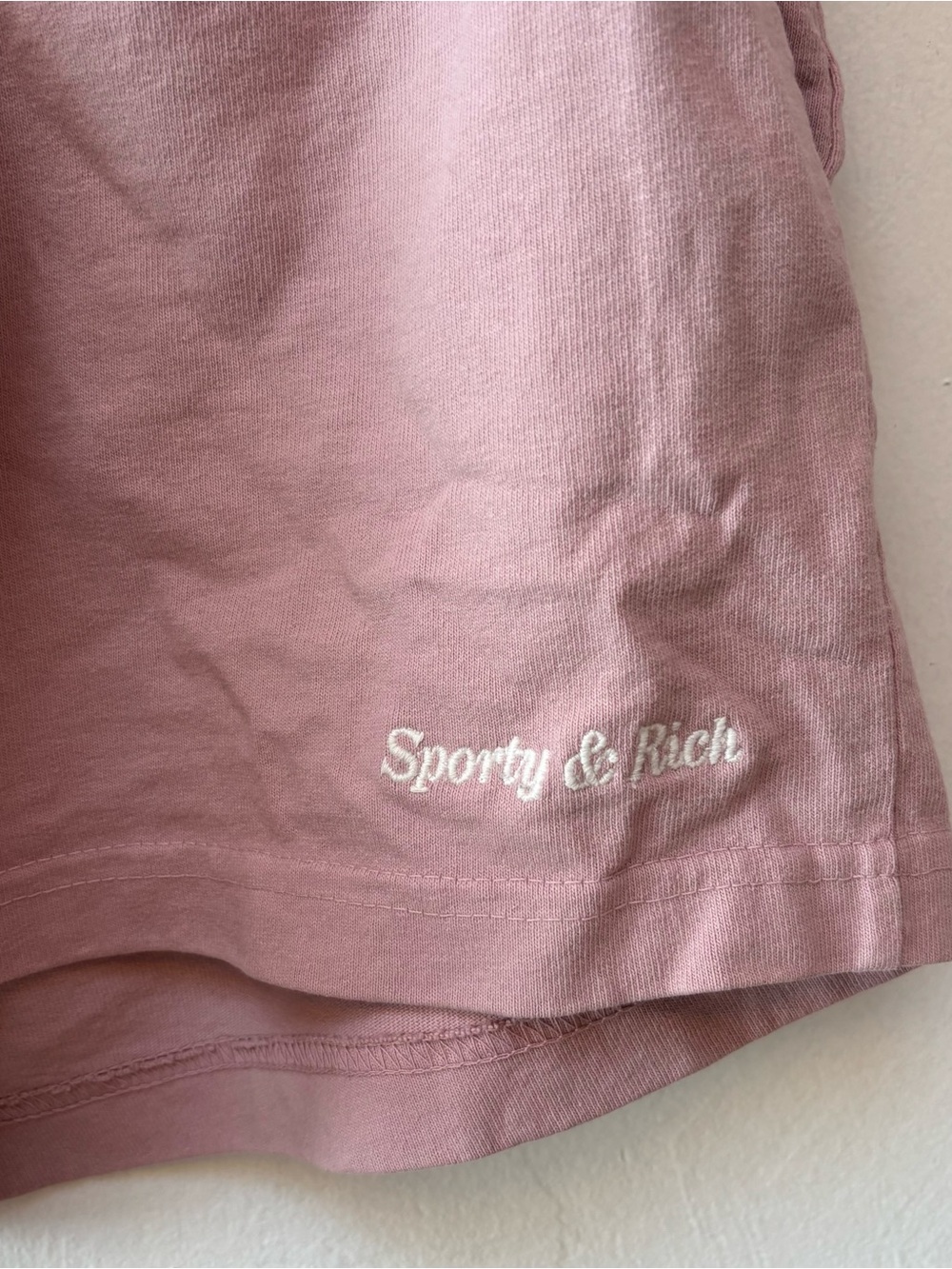 Sporty & Rich Light Pink Disco Shorts - Picture 3 of 5